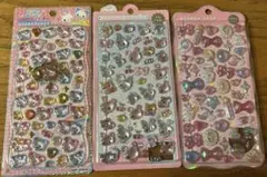 《新品》ボンボンドロップシール　ほうせき　平成レトロ　キャラクター　3枚