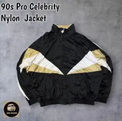 90sPro Celebrityナイロンボンバージャケット極フェードレトロ好配色のサムネイル