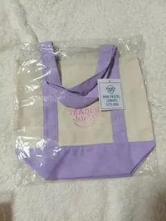 Trader Joe's 紫 Tote Bag Purpleパステルトートバッグ