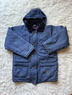 デニムブルー フード付きジャケット