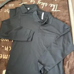 glimmer ブラック 長袖ポロシャツ M