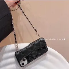 黒色斜め掛けiPhone12ケース12proケース新品未使用即納