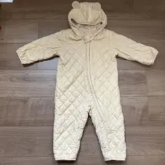 ユニクロ　くまみみジャンプスーツ　ウォームパデットオールインワン（長袖）　80