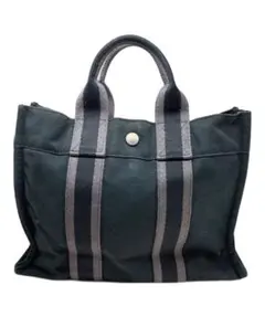 HERMES エルメス フールトゥ PM トートバッグ キャンバス グレー系