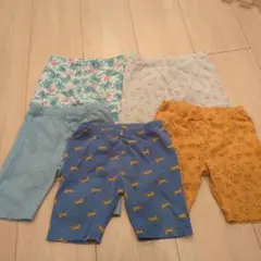 【りり様専用】ユニクロ　90　レギンス5枚セットとダブルBレギンス2枚