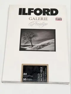 OA機器 ILFORD PRESTIGE GOLDMONOSILKJPN A4 50 廃盤・希少】イルフォード ゴールドモノシルク A4 50枚（未開封)②