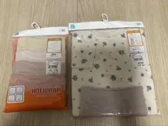 【新品未使用】花柄長袖肌着3枚セット　腹巻き　綿100% 80cm