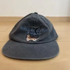 PP:ONE キャップ 犬 刺繍 ウォッシュ加工