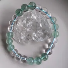 フローライトと水晶のブレスレット