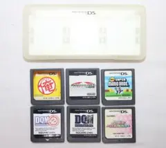 【Nintendo DS】クリアケース付き ソフト6点 マリオカート/DQM 他