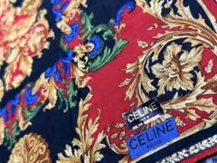 CELINE 花柄 コットン ハンカチ