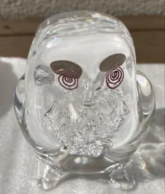 ガラス製 フクロウ 置物
