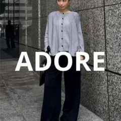約5万 美品 ADORE アドーア ケープニット38 グレー