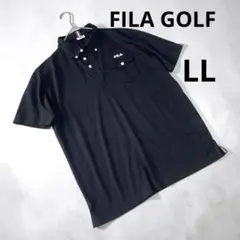 FILA GOLF 半袖ポロシャツ LL 黒 ゴルフウェア メンズ 美品XLのサムネイル