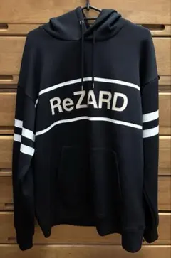 【きゃる】rezard パーカー黒　ロゴ:青　　ヒカル ユーチューバー ヒカル リザード パーカーの通販 by Y shop｜ラクマ