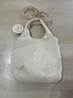 Samansa Mos2 ゆべしさんコラボ ドット柄 ミニトートバッグのサムネイル