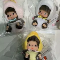 アニマルベビチッチ顔デカSSチェーンマスコット3点セットうさぎパンダ