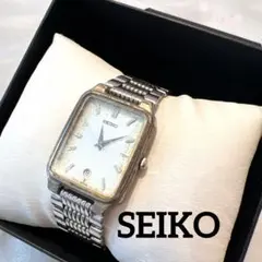 稼動 新品電池交換セイコーメンズ腕時計 スクエア タンク ヴィンテージ 