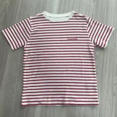 mont-bell 赤と白ストライプ Tシャツ 120
