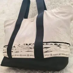 ❤CHANEL❤ 非売品 トートバッグ ブラック 大容量 CHANEL トートバッグ ナイロン ブラック チェーンショルダー 大