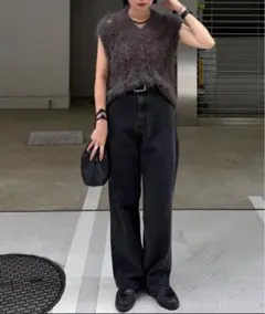 DISCOAT USコットンデニムストレートパンツ MTサイズ