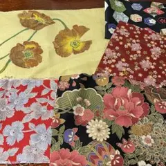 色々な和柄ハギレ生地セット桜 牡丹 扇