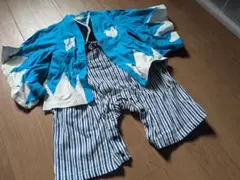 子供用 和風 着物 ストライプ パンツ付き70cm行事イベントお出かけフォト絆