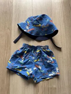 パタゴニア　キッズ　ベビー　水着　帽子　6-12M