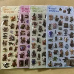 イタリアンブレインロット ぷくぷくシール 4枚　立体　3d ボンボンドロップ