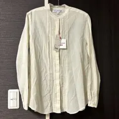 UNIQLO INES シアーコットンスタンドカラーシャツ オフホワイト M
