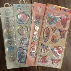 サンリオシール　4種セット　おはじきシール　ウォーターシール