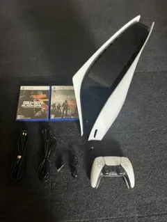 【完動品 ソフト2本セット】PS5本体＋コントローラー＋配線CFI-1000B