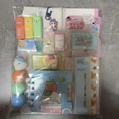 文房具セット 自由帳 カラーペン メモ帳 付箋 消しゴム ラブブ 15点