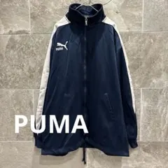 PUMA プーマ ジャージ 上 トラックジャケット　スポーツ　紺　白 a869のサムネイル