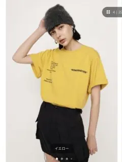 SLY OVER SIZE MESSAGE Tシャツ　イエローのサムネイル