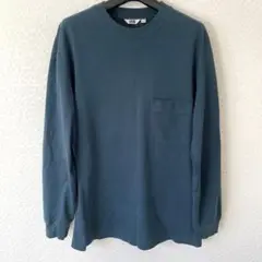 ユニクロ　UNIQLO 長袖シャツ　メンズ　グリーン　Lサイズ