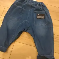 【新品未使用】ロールアップサルエルパンツ130ブルー