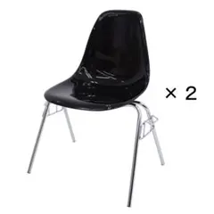 タイムセール新品未使用イームズ サイドシェルチェア　リプロダクト 　ブラック×２
