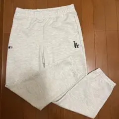 LAロゴ刺繍 スウェットパンツ グレー