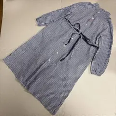 DENIM DUNGAREE ストライプワンピース