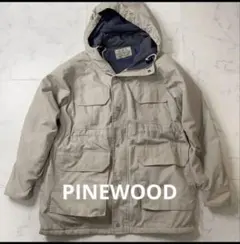 PINEWOOD ミリタリージャケット ベージュ 中綿 フード付 M相当のサムネイル