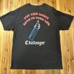 challenger チャレンジャー　バックプリント　黒色　半袖Tシャツ