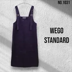 WEGO 紫 サロペット ワンピース オーバーオール スカート コーデュロイ