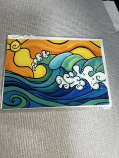 波のアート3点セット