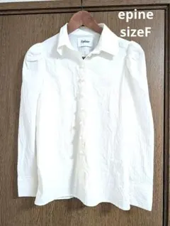 美品　完売品 épine エピヌ Pearl blouse ブラウス　白　Fのサムネイル