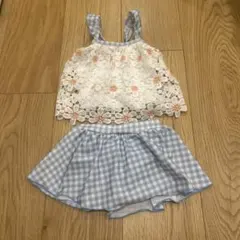 ベビー水着セット 白・水色 80cm