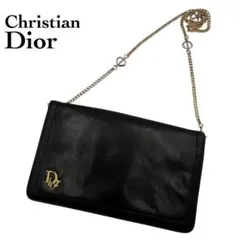 美品 Christian Dior ショルダーバッグ ウォレット がま口