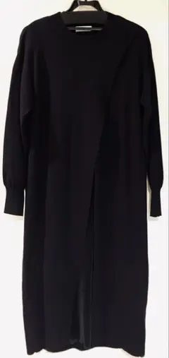 PAGE BOY 未使用 ブラック 長袖 ニット ロングワンピース