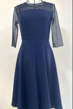 Andemiu ネイビーワンピース　結婚式　パーティお呼ばれ