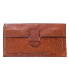 イヴ・サンローラン　お札入　長財布　レザー　ブラウン